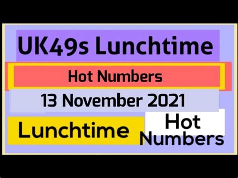 UK 49's Hot Picks .